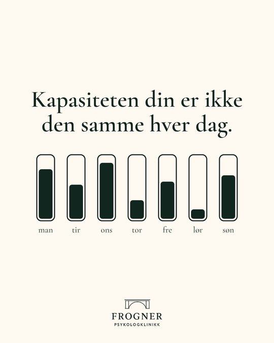 Instagram-innlegg: kapasiteten din går opp og ned, og det sier ikke noe om hvor mye du er verdt